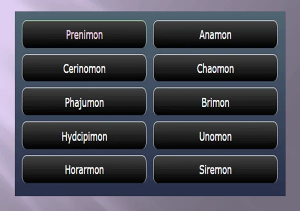 Digimon names
