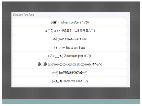 Emoticon Text Generator