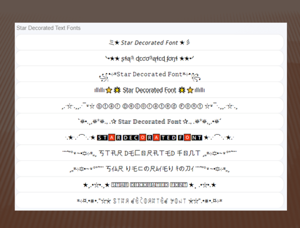 Star Decorated Text Generator