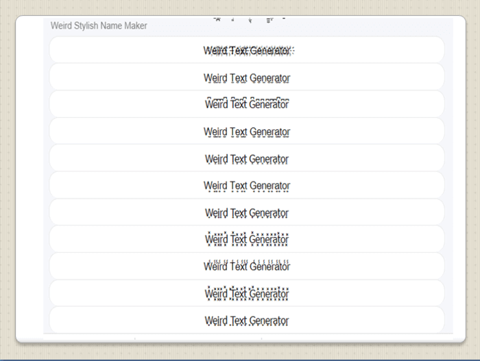 Weird Text Generator