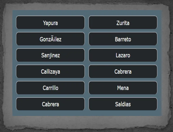 Bolivian surnames
