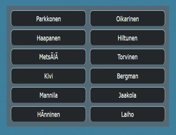 Finnish surnames