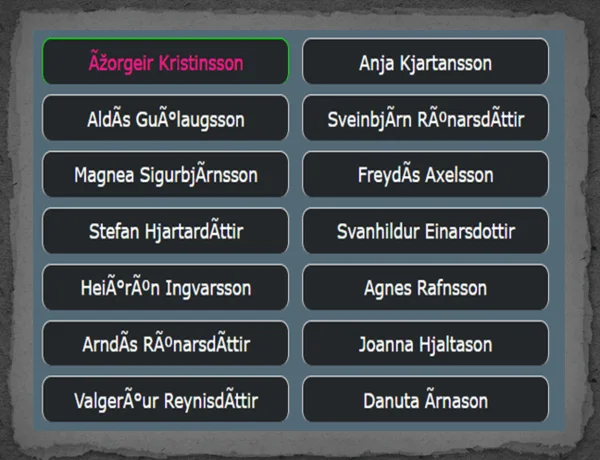 Icelandic names