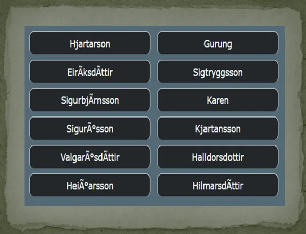 Icelandic surnames