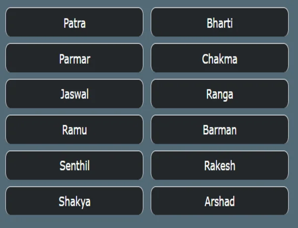 Indian surnames